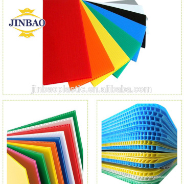 JINBAO Certificación SGS nuevo paquete de material 3 mm blanco azul hueco tablero de pp